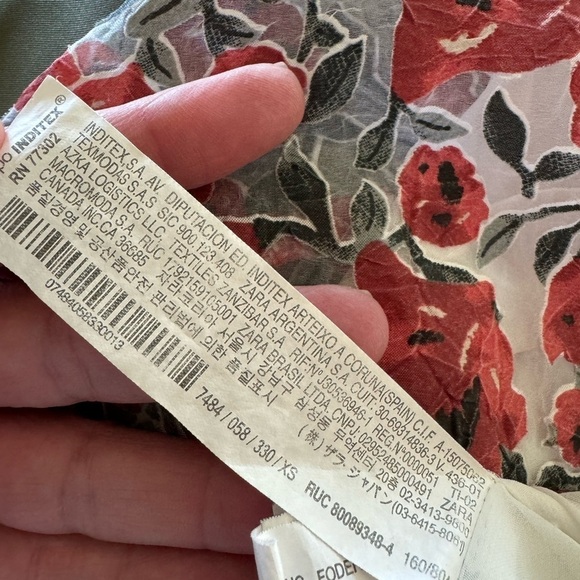 Zara Basic Sleeveless Pullover Floral Peplum Top / Lined / XSmall - Picture 10 of 12